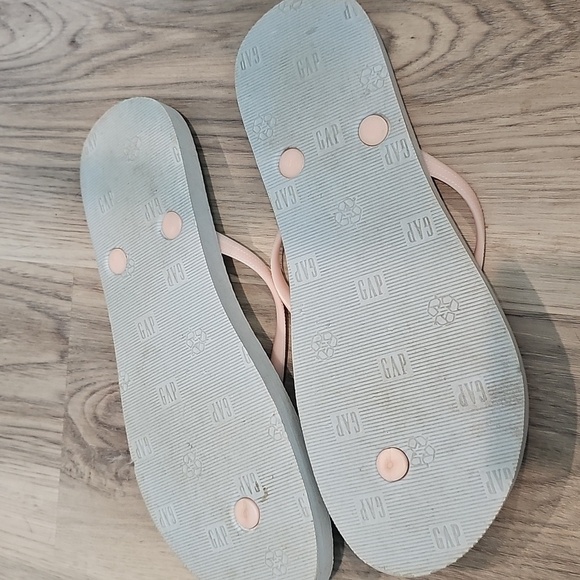 GAP Floral Flip Flops Blue White Pink Thong Sandals Summer Beach Shoes - Picture 3 of 4